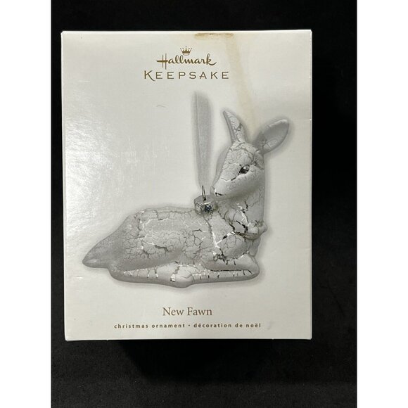 2010 Hallmark Keepsake New Fawn Deer Christmas Tree Glass Ornament HM11 - Picture 1 of 6